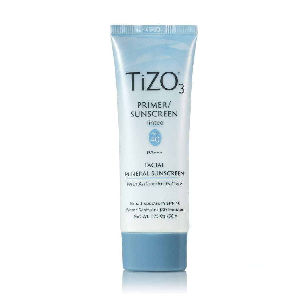 TiZO Facial Primer Bundle – SPF 40 Mineral Sunscreen Primers, Tinted & Non-Tinted Formulas, Broad Spectrum UVA/UVB Protection, Lightweight, Non-Greasy, Makeup-Friendly, 2-Pack