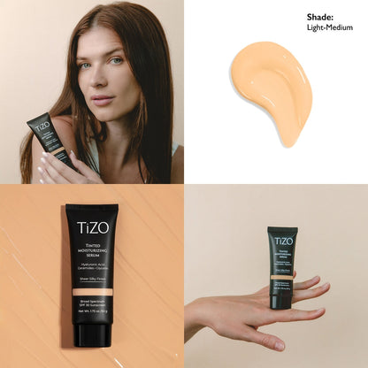Tinted Moisturizing Serum SPF 30, Mineral Sunscreen With Zinc Oxide, Hyaluronic Acid & Ceramides, Sheer Buildable Tint, Hydrating Facial Sunscreen