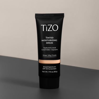 Tinted Moisturizing Serum SPF 30, Mineral Sunscreen With Zinc Oxide, Hyaluronic Acid & Ceramides, Sheer Buildable Tint, Hydrating Facial Sunscreen
