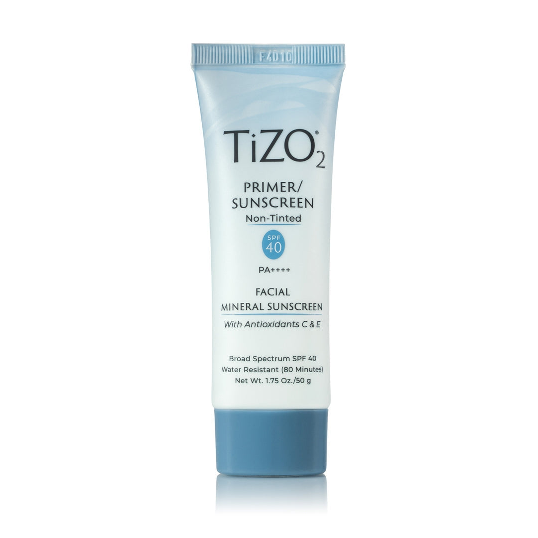 TiZO Facial Primer Bundle – SPF 40 Mineral Sunscreen Primers, Tinted & Non-Tinted Formulas, Broad Spectrum UVA/UVB Protection, Lightweight, Non-Greasy, Makeup-Friendly, 2-Pack
