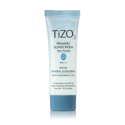 TiZO Facial Primer Bundle – SPF 40 Mineral Sunscreen Primers, Tinted & Non-Tinted Formulas, Broad Spectrum UVA/UVB Protection, Lightweight, Non-Greasy, Makeup-Friendly, 2-Pack
